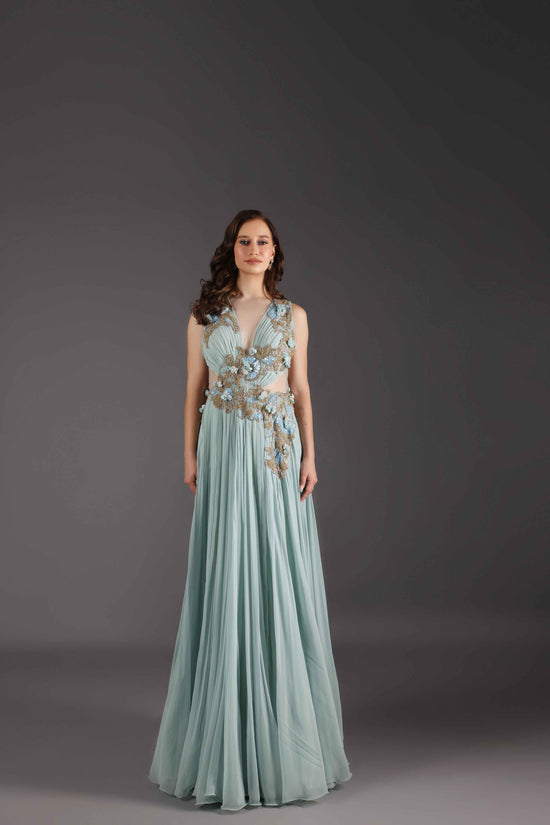 Light Green Designer Gown