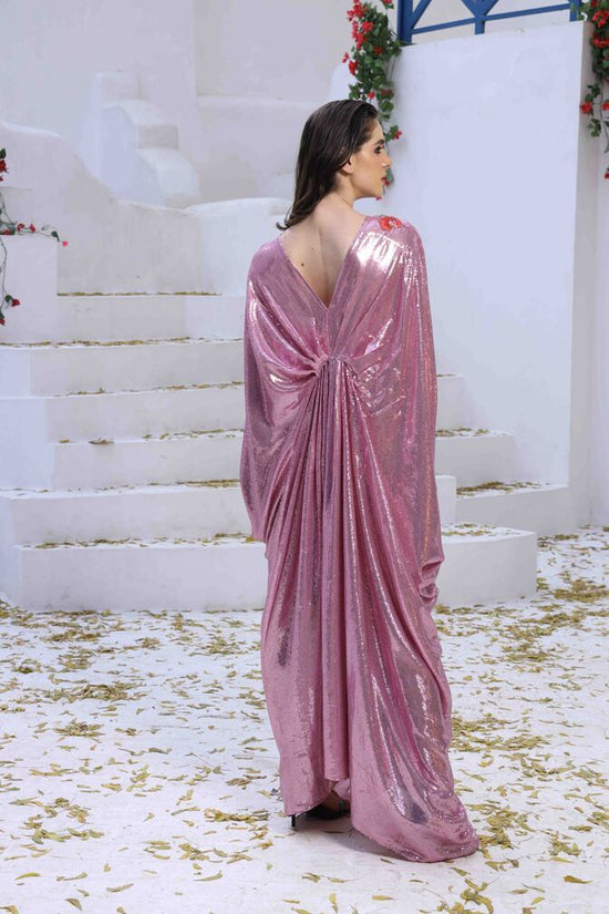 Load image into Gallery viewer, Pink Sequi Maxi Kafta
