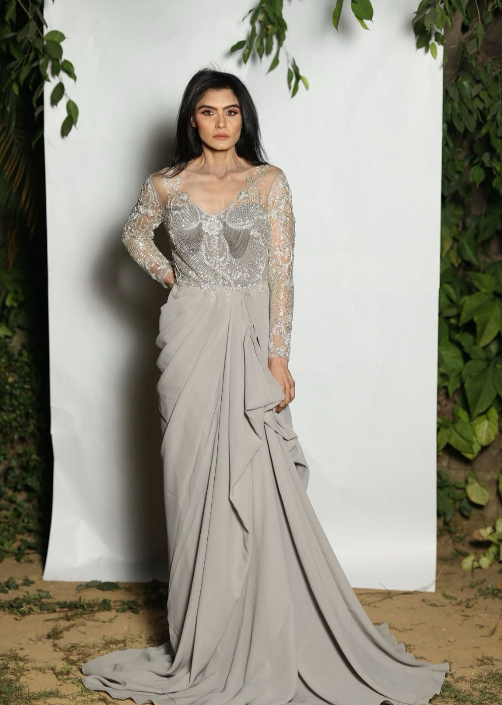 Grey Silver Gown