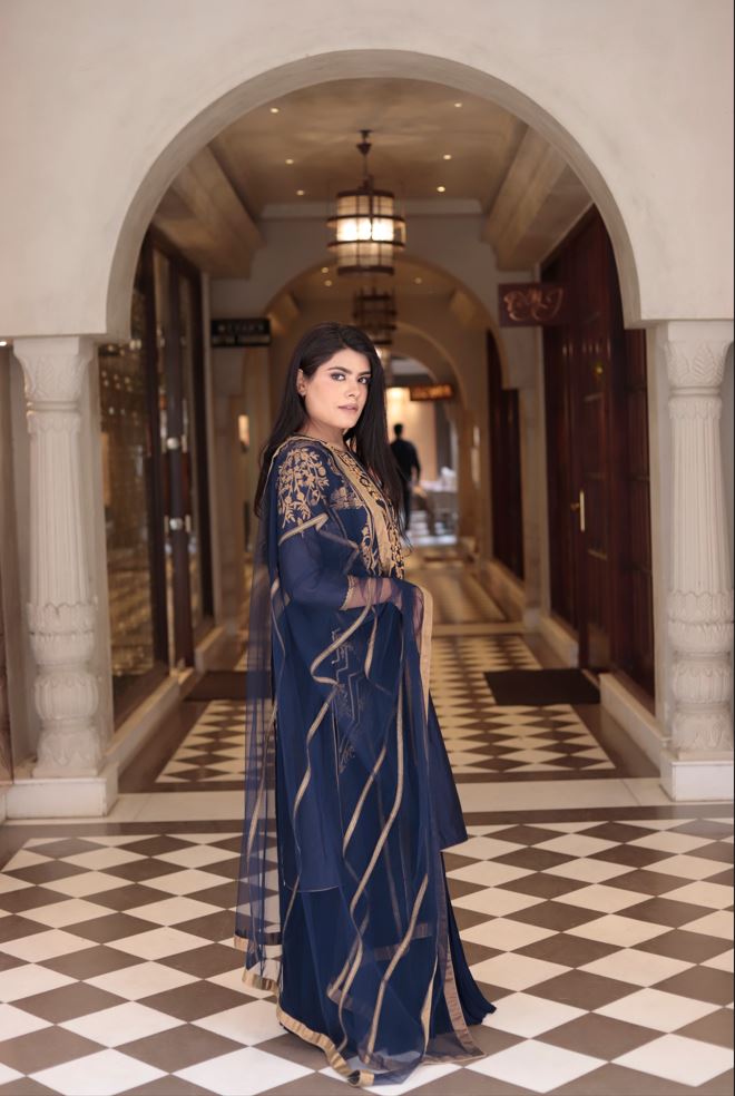 Silk Suit with Sharara