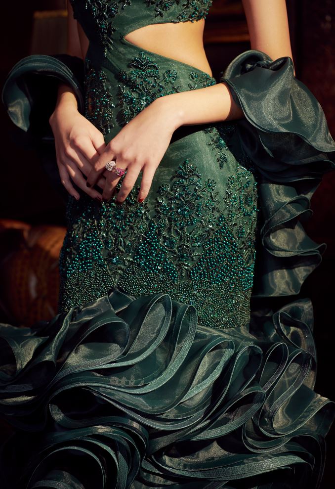 Load image into Gallery viewer, Emerald Green Gown
