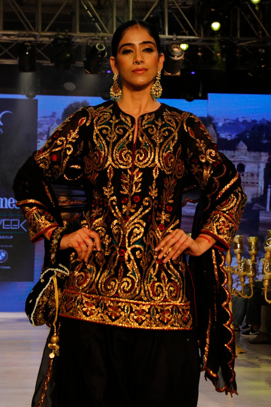 Black Patiala Suit.