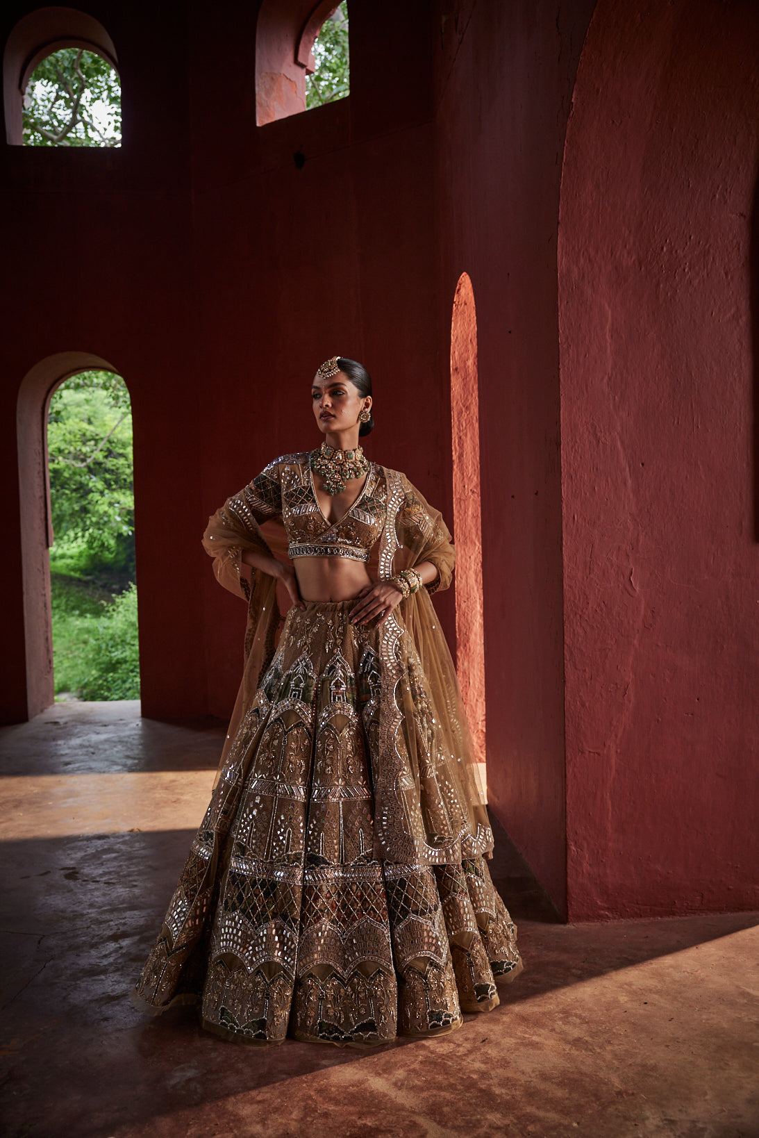 Best Almond color Lehenga 