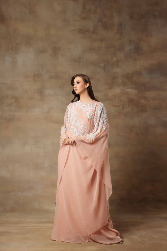 Peach Designer Kaftan