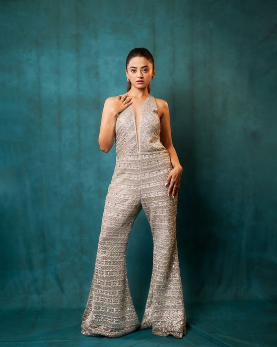 Silver Jump Suit