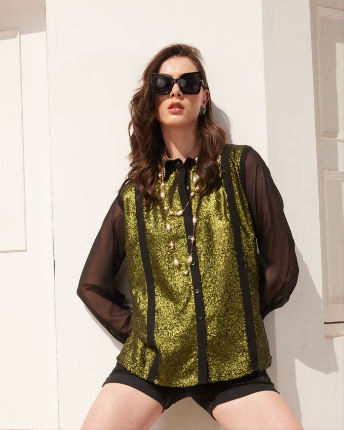 Load image into Gallery viewer, Sequins Boho Shirt
