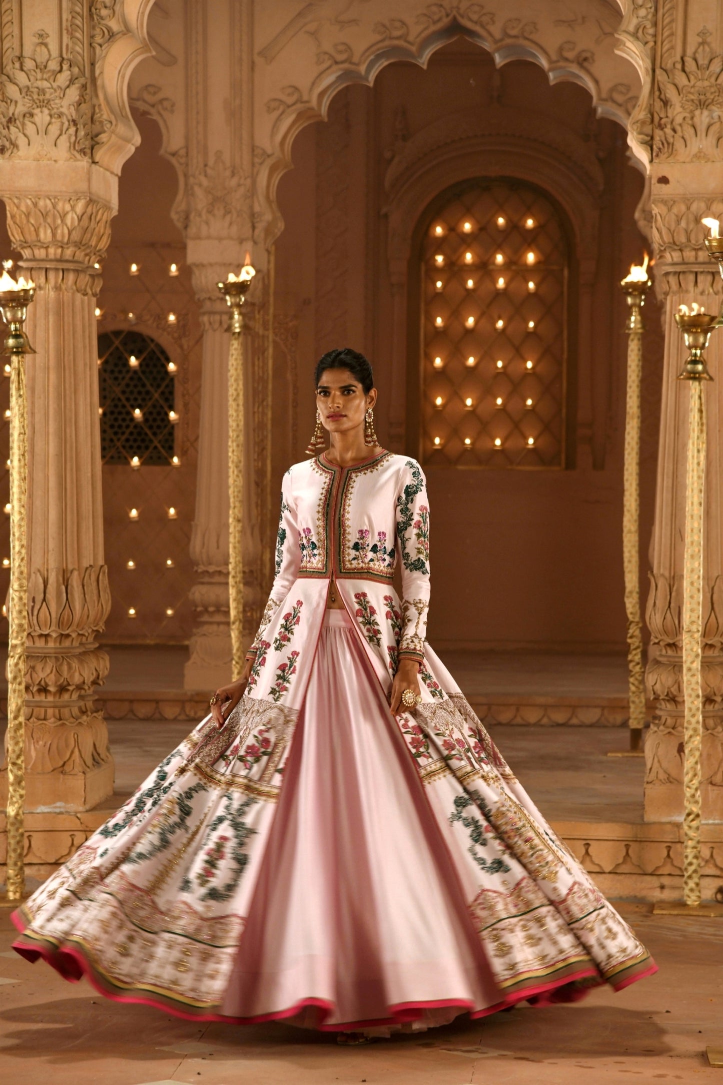 Purple jacket lehenga for the sister of the bride | Lehenga designs, Fancy  dress design, Party wear indian dresses