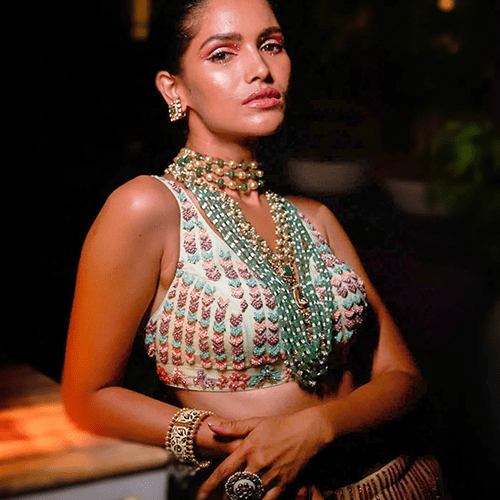 Load image into Gallery viewer, Multi-colored Embroidered Lehenga
