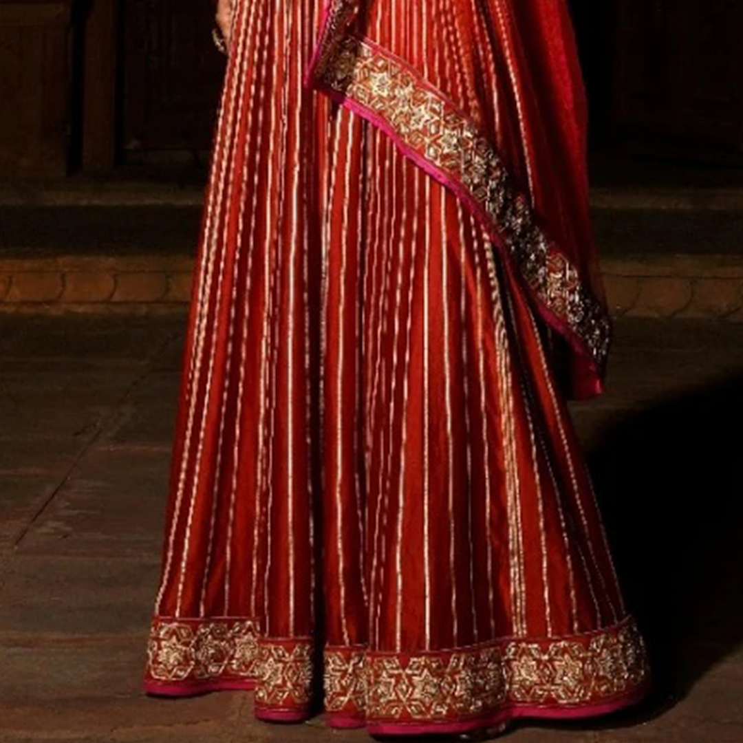 Surkh Gota Red Anarkali Suit
